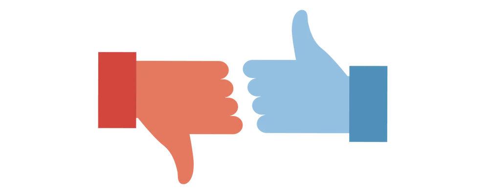 thumbs up and down