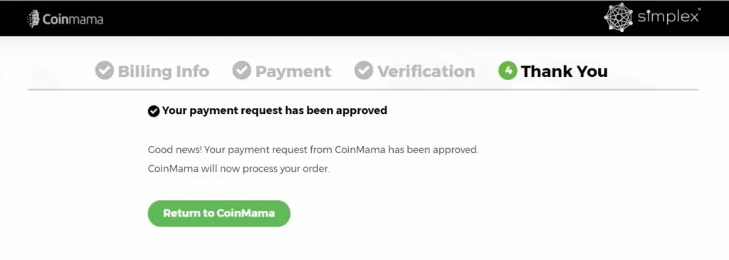 Coinmama bitcoin payment