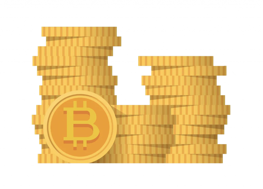 Bitcoin coin stack