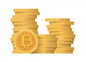 Bitcoin coin stack