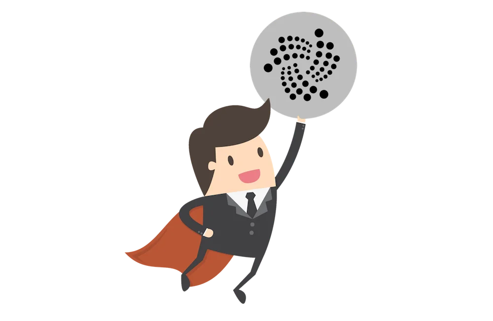 flygande iota kryptovaluta man