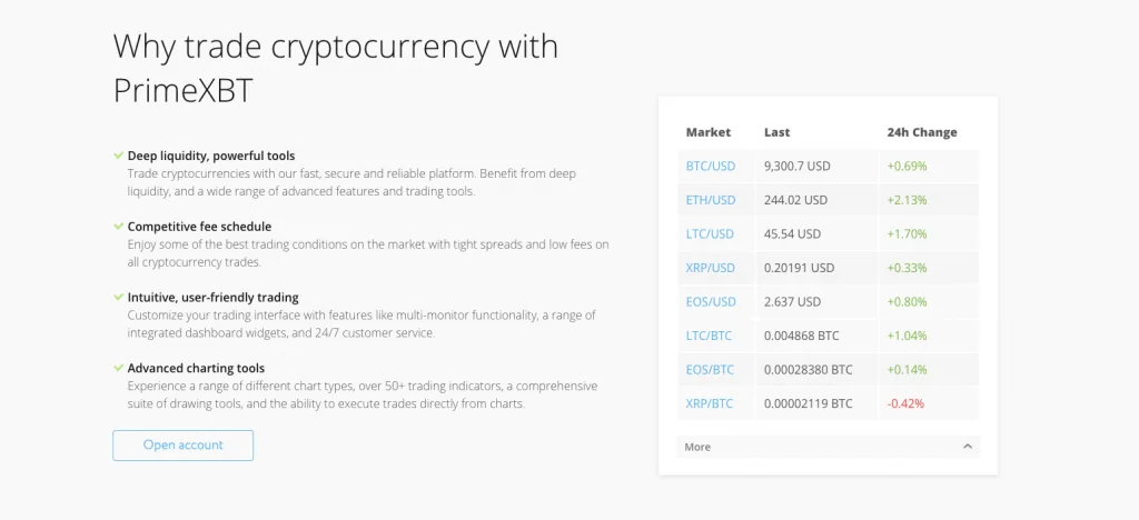 why trade with prime xbt