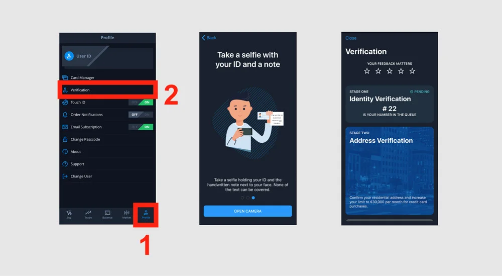 cex.io app verify account