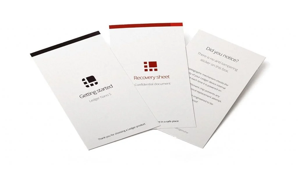 Ledger wallet recovery sheet