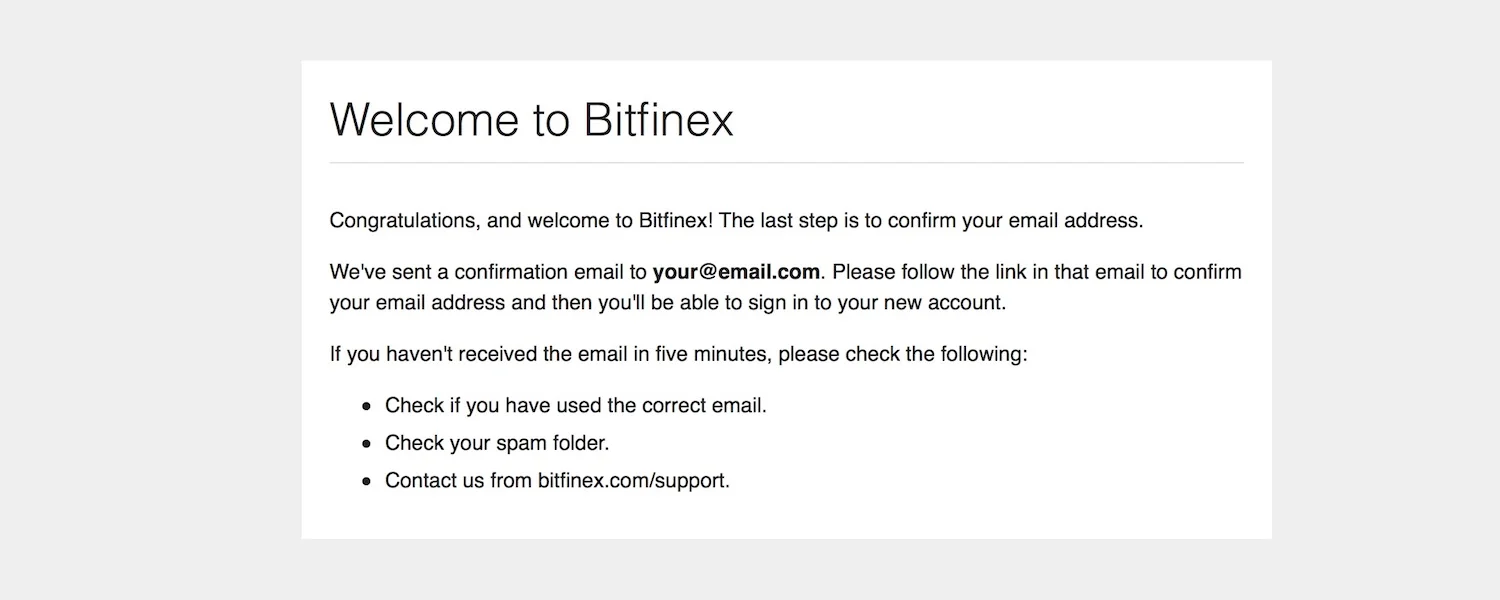 Welcome to bitfinex