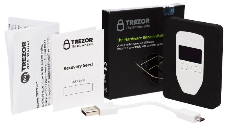 Trezor box contents